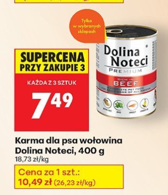 Karma dla psa wołowina Dolina Noteci, 400 g promocja w Biedronka