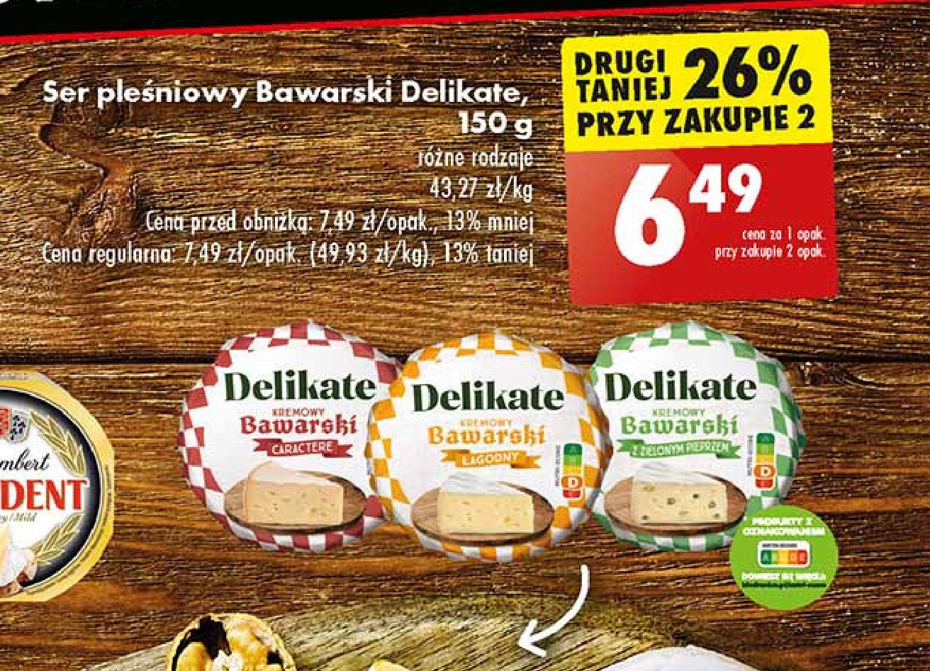 Ser bawarski z zielonym pieprzem Delikate promocja