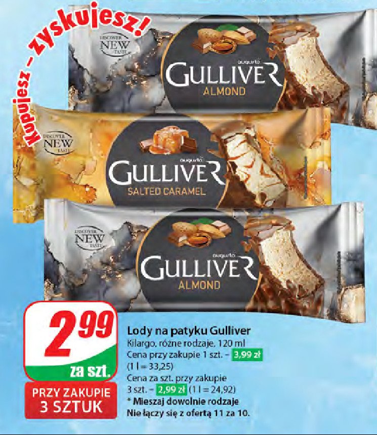 Lody salted caramel Augusto gulliver promocja