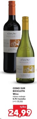 Wino CONO SUR BICICLETA różne rodzaje 0,75 l butelka promocja w Kaufland