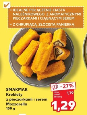 Krokiety z pieczarkami i serem Mozzarella Smakmak promocja w Kaufland