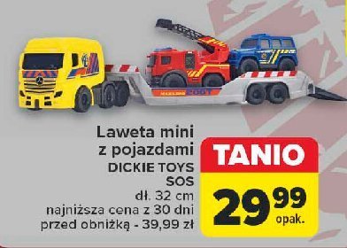 Laweta mini z pojazdami Dickie toys promocja w Carrefour