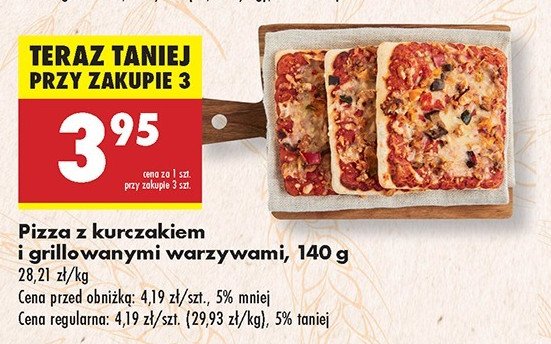 Pizza z kurczakiem i grillowanymi warzywami promocja