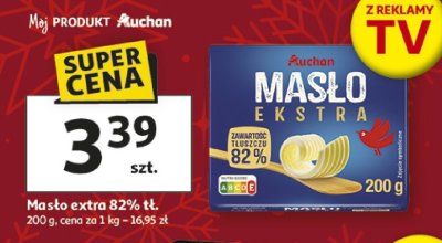 Masło Extra 82% tł. Auchan promocja w Auchan