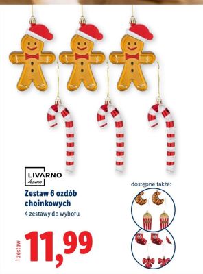 Zestaw 6 ozdób choinkowych  promocja w Lidl