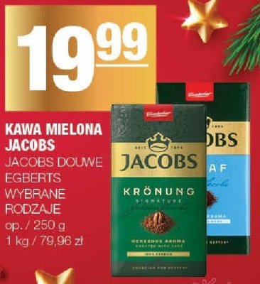 Kawa mielona Jacobs Douwe Egberts wybrane rodzaje promocja w SPAR