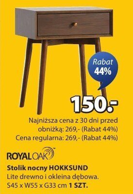 Stolik nocny HOKKSUND promocja w Jysk