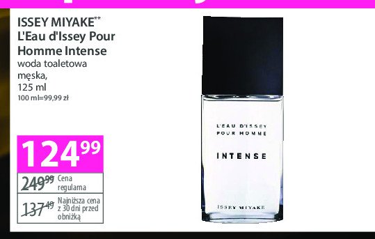 Woda toaletowa Issey miyake intense promocja