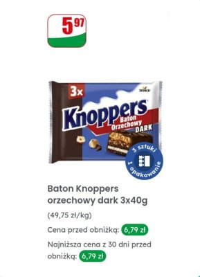 Baton orzechowy dark 3x40g promocja w Dino