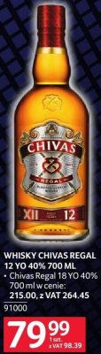 Whisky Chivas Regal 12 YO 40% 700 ml promocja w Selgros