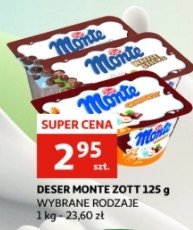 Deser mleczno-czekoladowy z orzechami i płatkami Zott monte choco flakes promocja