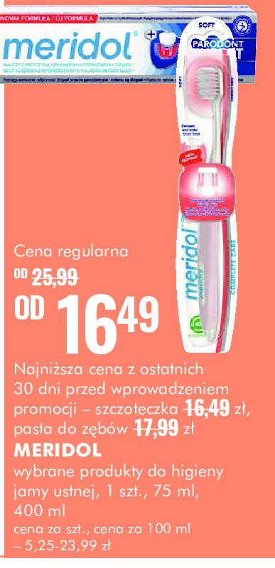 Szczoteczka do zębów complete care sensitive gums & teets Meridol promocja