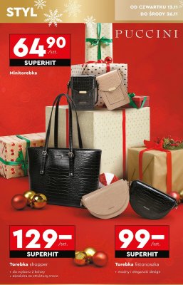 Torebka shopper PUCCINI promocja w Biedronka