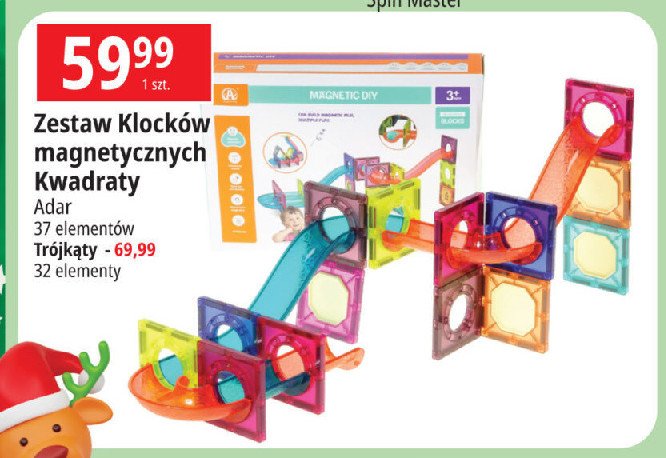 Klocki magnetyczne trójkąty 32 el. Adar promocja w Leclerc