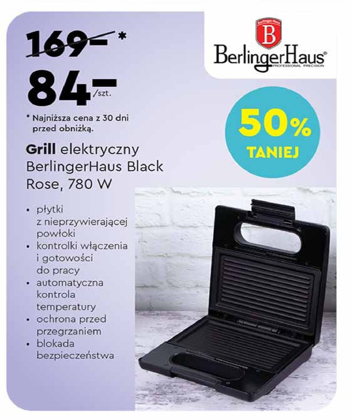 Grill panini 650-780 w Berlinger haus promocja