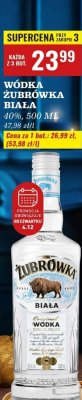 Wódka Żubrówka Biała 40%, 500 ml promocja w Biedronka