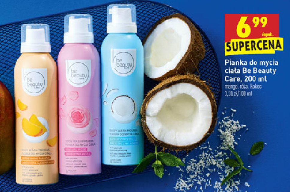 Pianka do mycia ciała kokos Be beauty care promocja