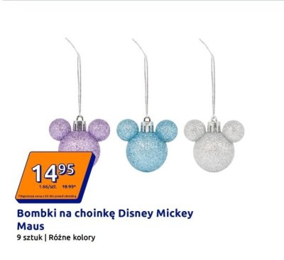 Bombki na choinkę Disney Mickey Maus promocja w Action