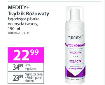 Pianka do mycia twarzy na trądzik różowaty Ava medity+ rosacea promocja