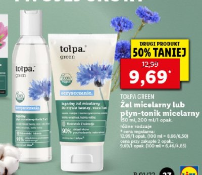 Żel do mycia twarzy oczyszczanie Tołpa green promocja