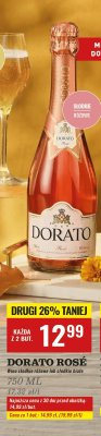 Wino musujące Dorato Rosé słodkie różowe 750ml promocja w Biedronka