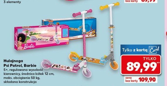 Hulajnoga dwukołowa psi patrol promocja w Kaufland