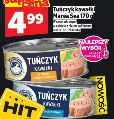 Tuńczyk kawałki Marea Sea 170 g promocja w TOPAZ