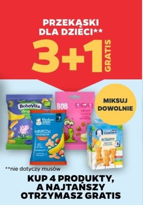 Przekąski dla dzieci 3+1 GRATIS promocja w Netto