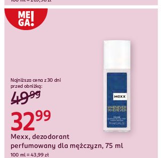 Dezodorant Mexx whenever wherever for him promocja w Rossmann