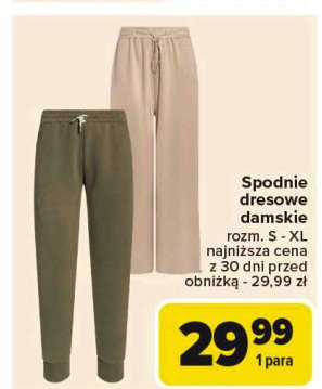 Spodnie dresowe damskie rozm. s-xl promocja w Carrefour Market