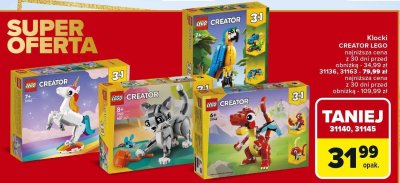 Klocki CREATOR LEGO 31140, 31145 promocja w Carrefour Market