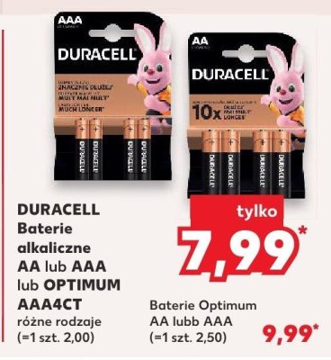 Baterie alkaliczne Optimum AAA4CT promocja w Kaufland