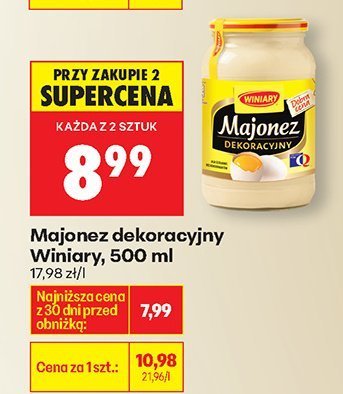 Majonez dekoracyjny Winiary, 500 ml promocja w Biedronka