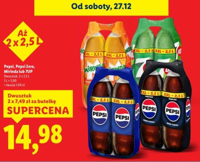 Napój gazowany Pepsi 2 x 2,5 l promocja w Lidl