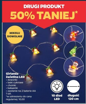 Girlanda świetlna LED dł. 120 cm promocja w Netto