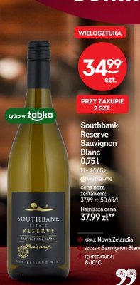Wino Southbank Reserve Sauvignon Blanc 0,75l promocja w Żabka