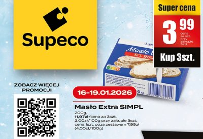 Masło Extra SIMPL promocja w Supeco