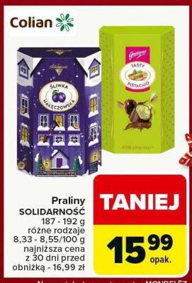 Praliny SOLIDARNOŚĆ różne rodzaje promocja w Carrefour