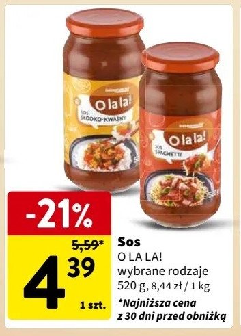 Sos słodko-kwaśny O la la! promocja