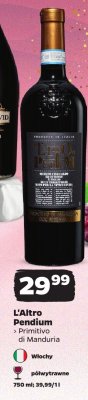 Wino L'Altro Pendium Primitivo di Manduria promocja w Netto