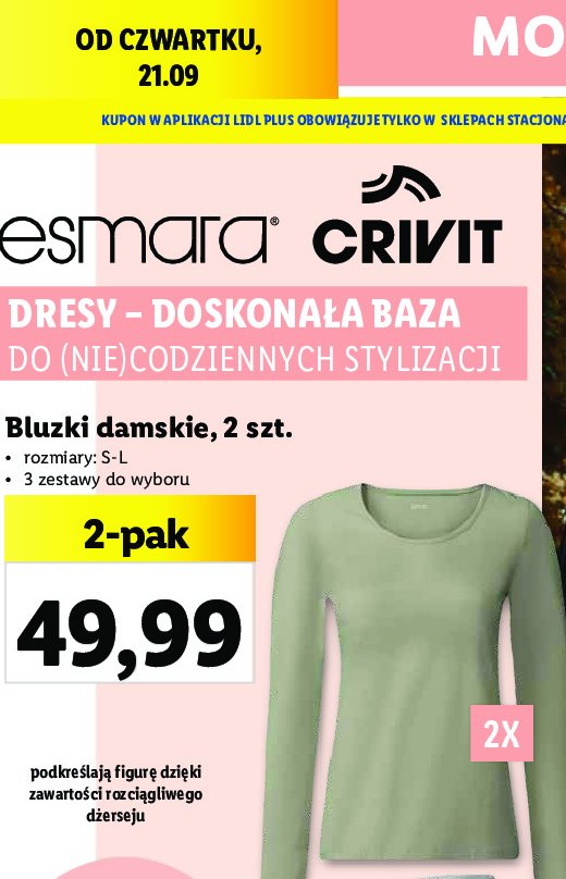 Bluzki damskie Esmara promocja