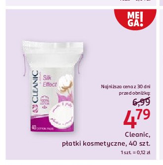 Płatki kosmetyczne silk effect okrągłe Cleanic promocja