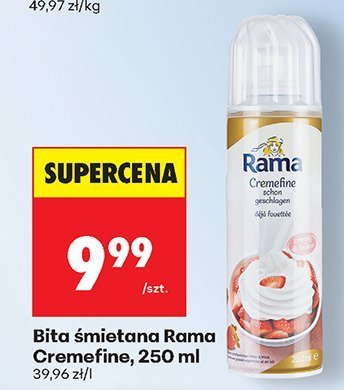 Bita śmietana Rama Cremefine, 250 ml promocja w Biedronka