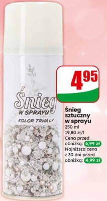 Śnieg sztuczny w sprayu 250 ml promocja w Dino