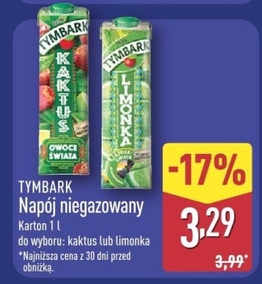 Napój niegazowany limonka promocja w Aldi