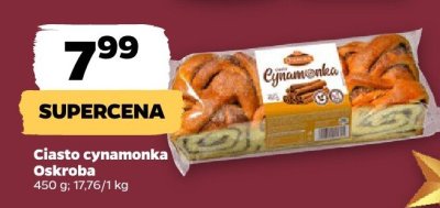 Ciasto cynamonka Oskroba promocja w Netto