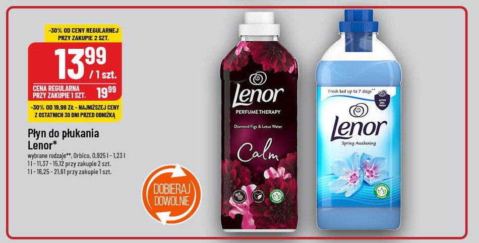 Płyn do płukania diamond figs & lotus water calm Lenor promocja