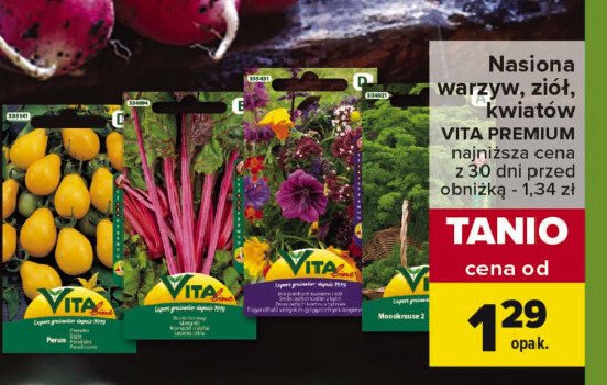 Nasiona warzyw Vita line promocja