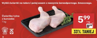 Ćwiartka tylna z kurczaka promocja w Delikatesy Centrum