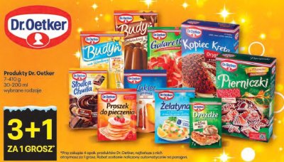 Produkty Dr. Oetker wybrane rodzaje promocja w Delikatesy Centrum